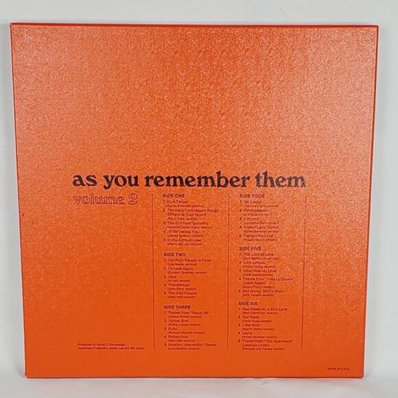 As You Remember Them Volume 2 LP Vinyl Record Time Life Great Instrumentals - Picture 3 of 4